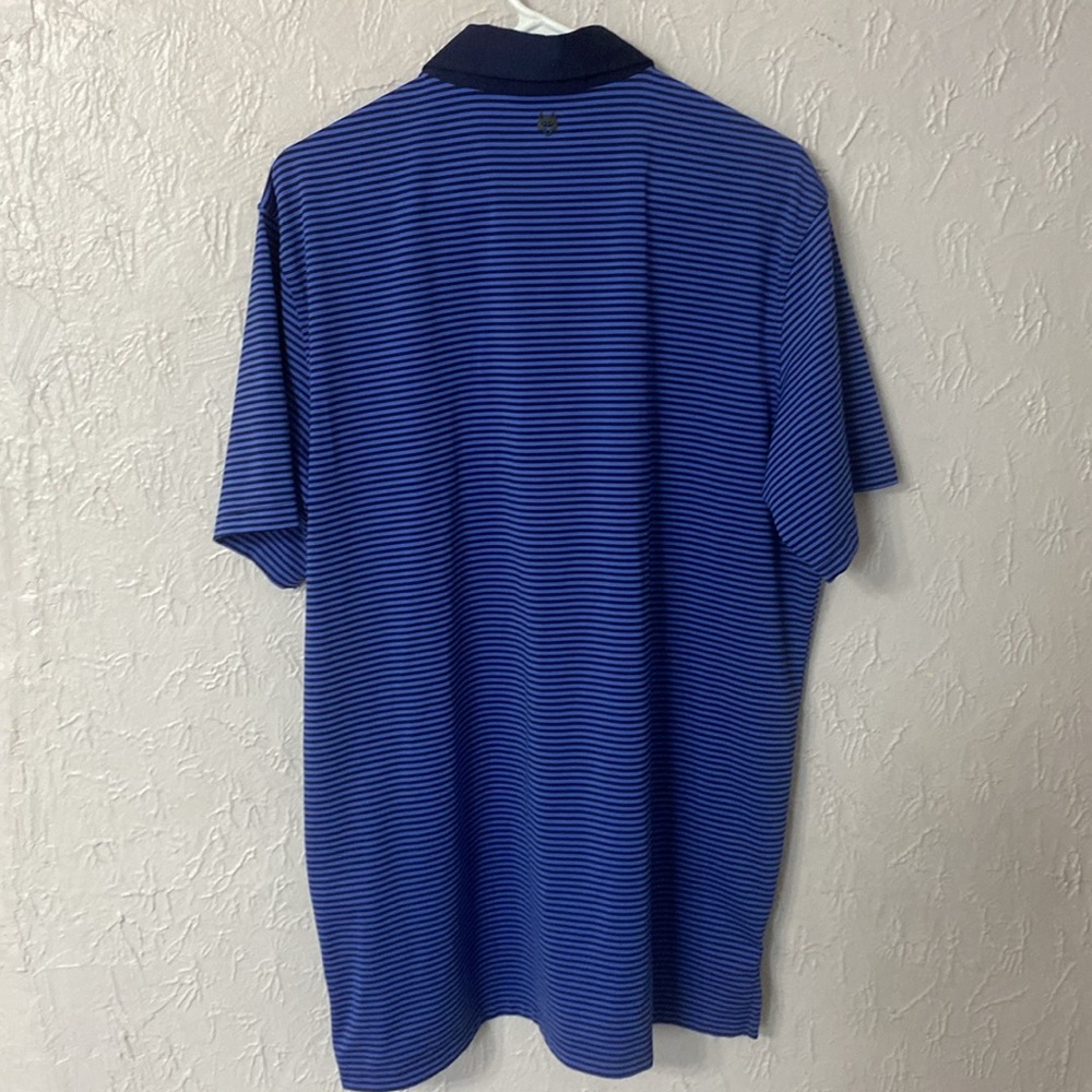 ⛳️ Greyson Men’s Navy Blue Stripped Golf Polo - L 🏌️♂️ - Picture 8 of 10
